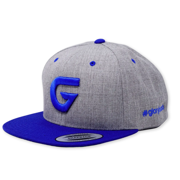 Snapback Blau Grau