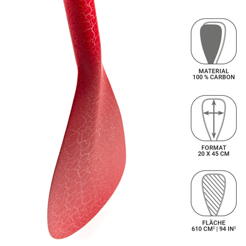 CRACKY 100% Carbon Damen SUP Paddel 3-Teilig