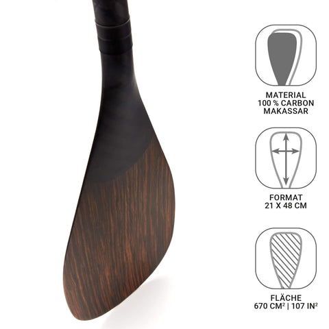 DARK FORCE 100% Carbon Touring SUP Paddel 3-Teilig
