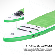 SURF 11'0'' Windsurf SUP Set in Grün mit Carbon Paddel 2025