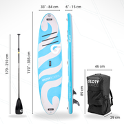 YOGA 11'0'' Balance SUP Set in Türkis mit Carbon Paddel 2025