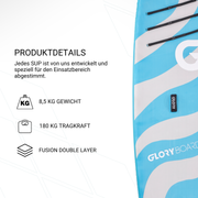 YOGA 11'0'' Balance SUP Set in Türkis mit Carbon Paddel 2025